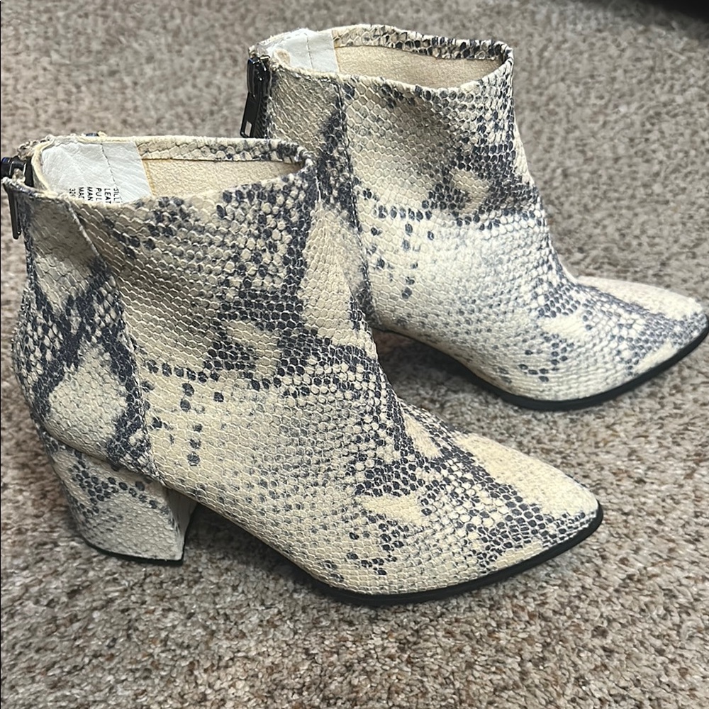 Snakeskin Ankle Boots